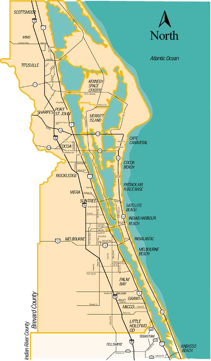 Brevard County Area Map